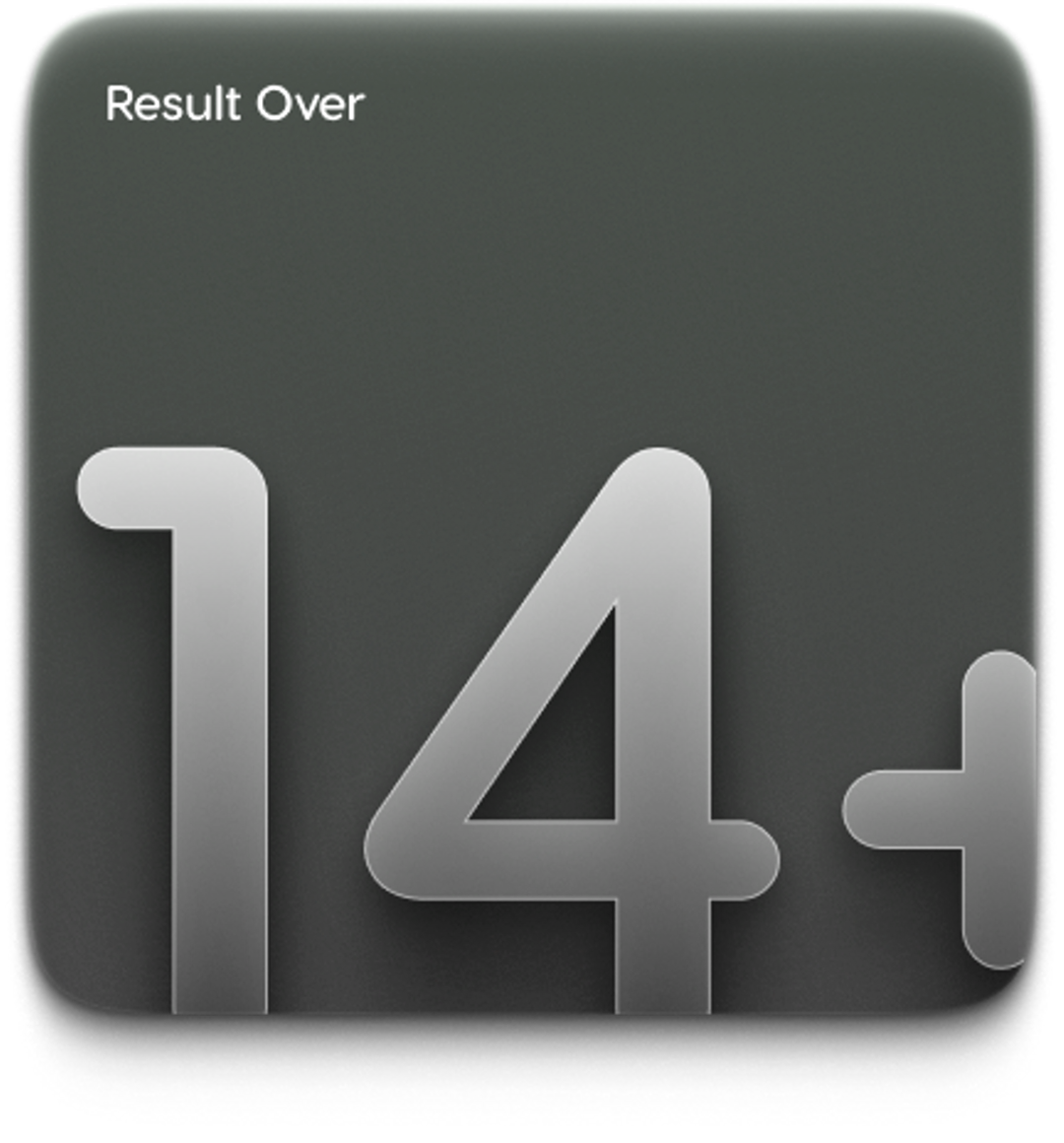 Result Over 14+